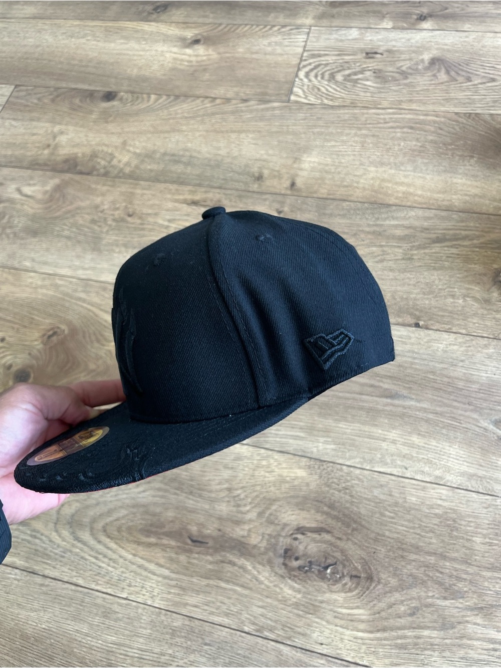 New Era Black Fitted Cap with Subtle Embroidery